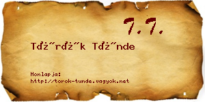 Török Tünde névjegykártya