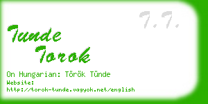 tunde torok business card